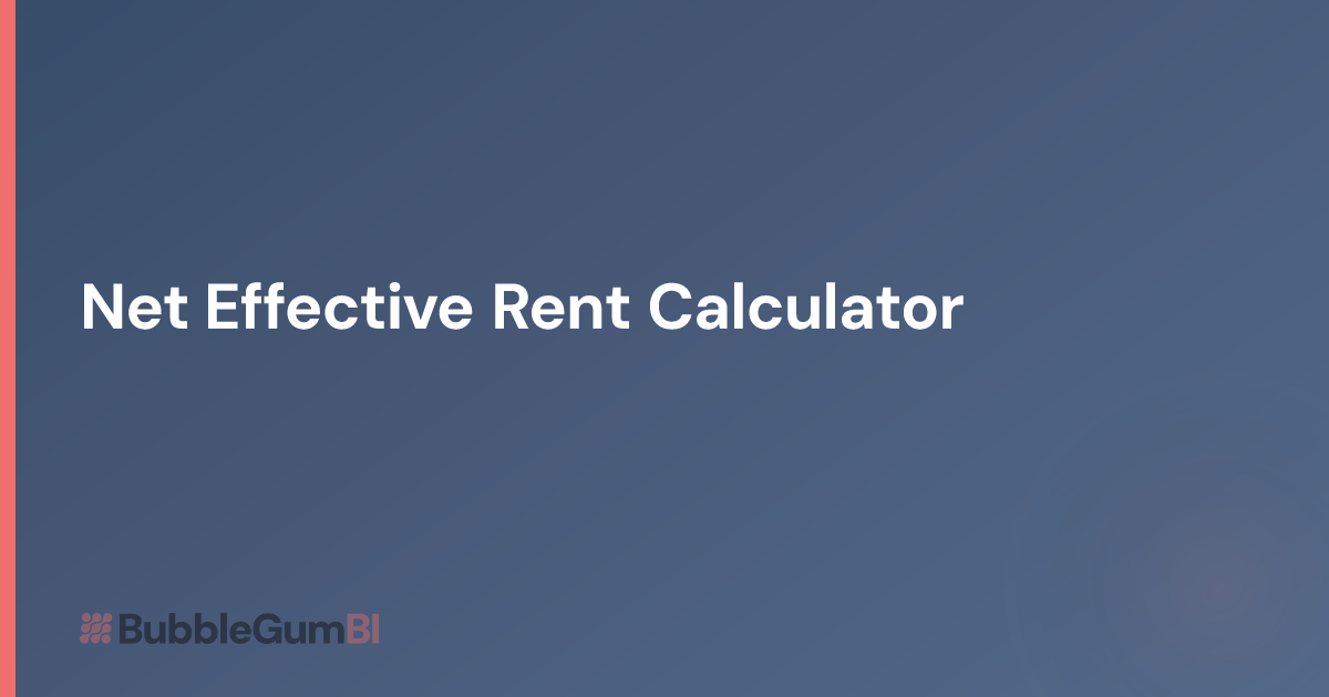 Net Effective Rent Calculator - Free NER Calculator for Multifamily ...